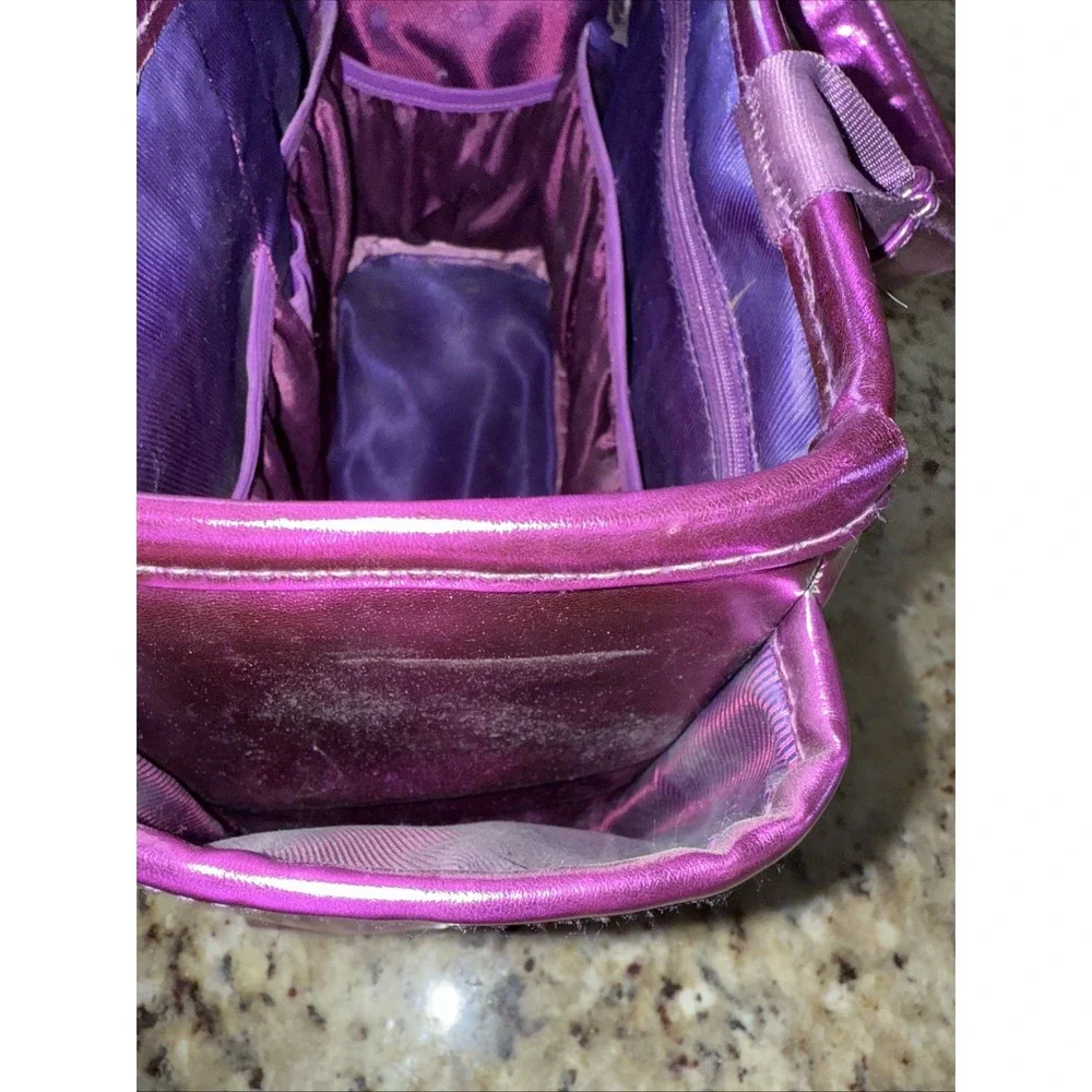 Younique Bright Hot‎ Pink Magenta Fuchsia Make-Up Organizer Bag Purse • VGUC‼